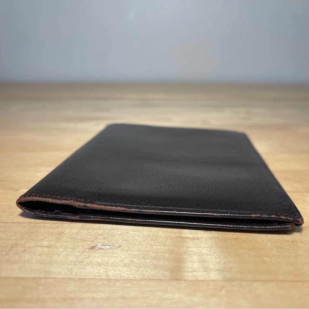 Vintage Steerhide Leather Wallet Attache Billfold Money Clip Brown Leather